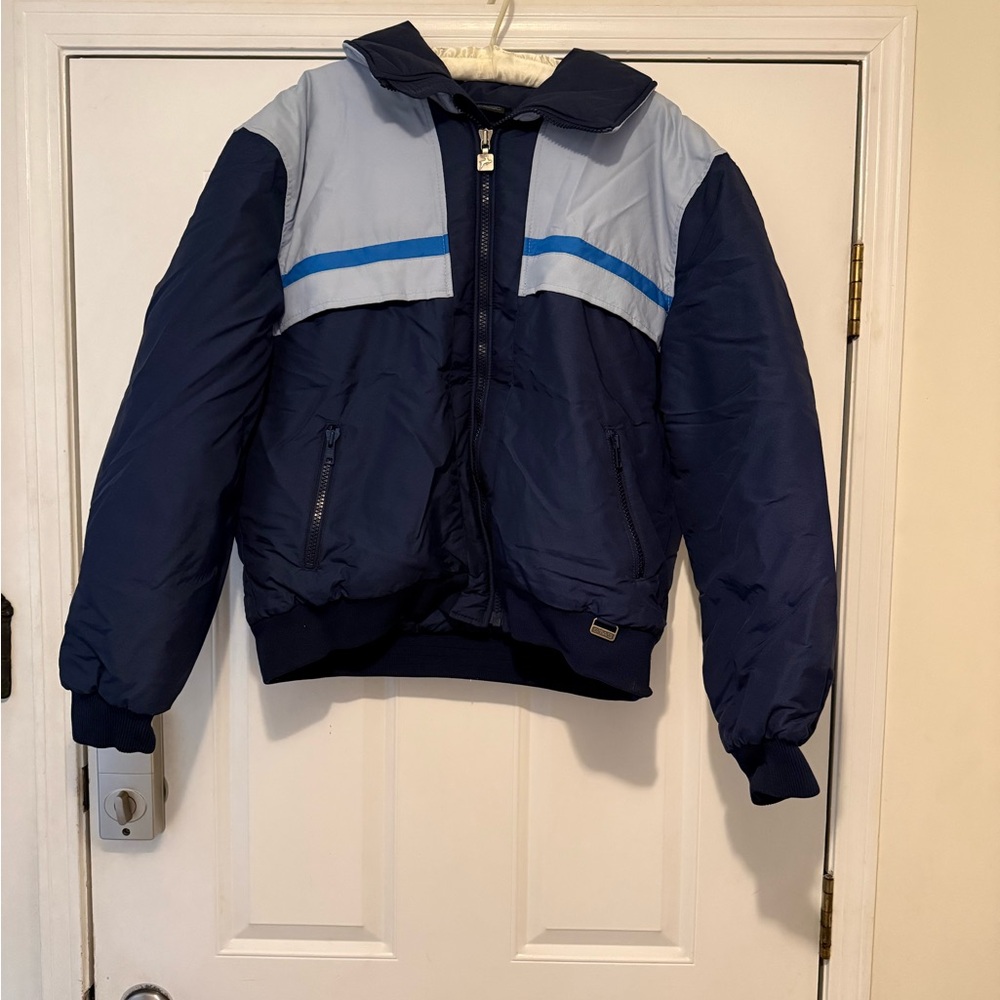 Men’s Navy and Light Blue winter coat